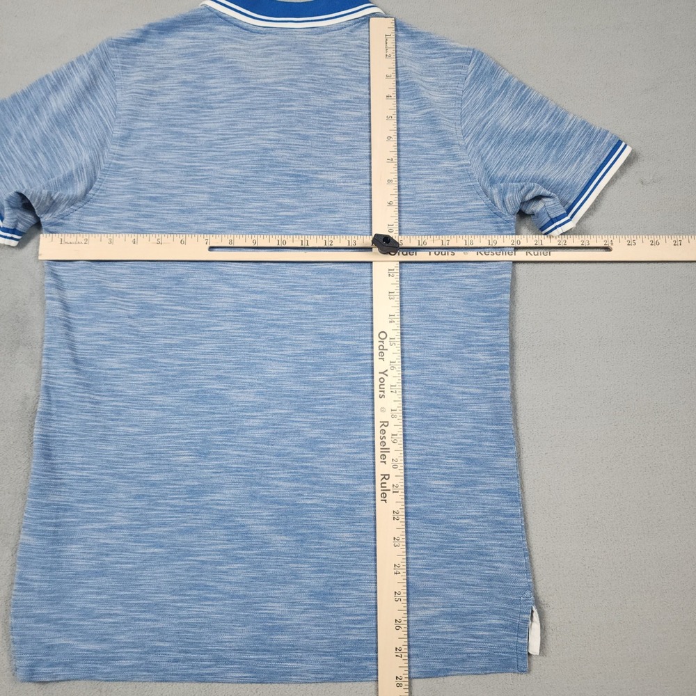 Psycho Bunny Thornton Polo Shirt Mens 4 S Blue White Pima Cotton Pocket Striped - Picture 7 of 10